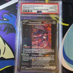 2025 POKEMON BLK EN-BLACK BOLT SPECIAL ILLUSTRATION RARE #169 GENESECT EX PSA 10 - Image 1
