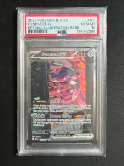 2025 POKEMON BLK EN-BLACK BOLT SPECIAL ILLUSTRATION RARE #169 GENESECT EX PSA 10 - Image 1
