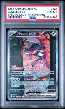 2025 POKEMON BLK EN-BLACK BOLT SPECIAL ILLUSTRATION RARE #169 GENESECT EX PSA 10 - Image 1
