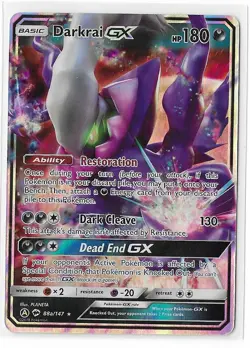 Pokemon Darkrai GX 88a/147 Burning Shadows Sun & Moon S&M TCG Card NM - Image 1