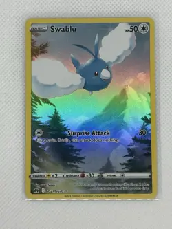 Pokemon TCG Swablu Crown Zenith: Galarian Gallery Holo Ultra Rare Card GG27/GG70 - Image 1