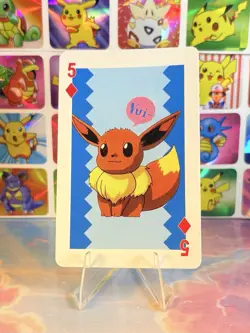 Pikachu Pokemon Vintage Playing Poker Card Charizard Nintendo - Prism Holo Back - Image 1