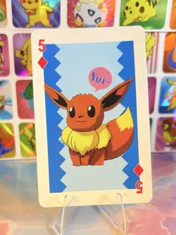 Pikachu Pokemon Vintage Playing Poker Card Charizard Nintendo - Prism Holo Back - Image 3