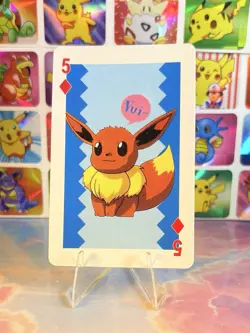 Pikachu Pokemon Vintage Playing Poker Card Charizard Nintendo - Prism Holo Back - Image 4
