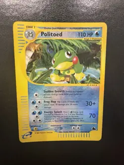 Pokemon Politoed Stage 2 Skyridge Reverse Holo Rare Card 25/144 2003 - ERROR - Image 1