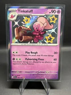 Tinkatuff - 166/091 - Pokemon Paldean Fates Shiny Rare Card NM - Image 1