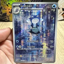 Pokemon TCG Poliwhirl Full Art 176/165 151 Card NM/M Condition - Image 1