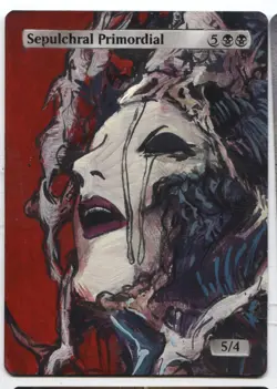 Sepulchral Primordial Altered Art Mtg Hand Painted Card Commander - Image 1