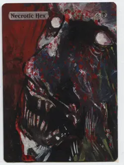 Necrotic Hex Altered Art Mtg Hand Painted Card Commander - Image 1