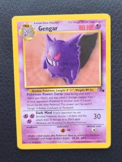 GENGAR 20/62 Fossil Unlimited Non Holo Rare Card Pokemon TCG WOTC NM/LP - Image 1