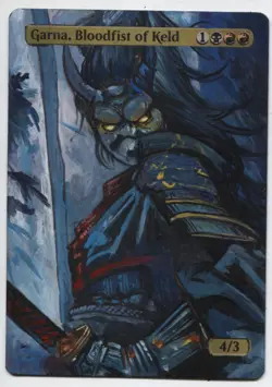 Garna, Bloodfist of Keld Altered Art Mtg Hand Painted Card Commander - Image 1
