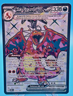 Charizard ex 215/197 Obsidian Flames Full Art Ultra Rare Pokemon TCG Card NM - Image 1