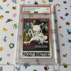 Pokemon Card Carddass Mewtwo Prism Holo PSA 9 Japanese 1997 - Image 1