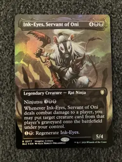 Magic MTG - Ink-Eyes, Servant of Oni (Borderless) Foil - Commander: Bloomburrow - Image 1