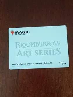 Gold Stamped Ink-Eyes, Servant of Oni - Art Series 50/54 Bloomburrow MTG - Image 2