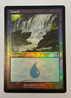 MTG - Island (#441) - Retro Frame - FOIL - Commander Masters - Image 1