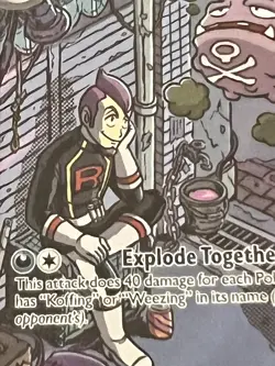 Pokemon Team Rocket's Weezing Illustration Rare 199/182 Destined Rivals NM - Image 5