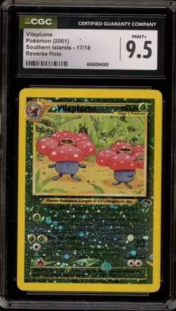 Pokemon Vileplume Southern Islands Reverse Holo Promo #17 CGC 9.5 - Image 1