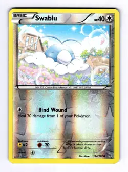 Swablu XY - BREAKthrough #124 (2015) Common Reverse Holo NM Pokemon - Image 1