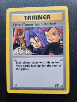 Pokemon Card Here Comes Team Rocket 71/82 Team Rocket Trainer Rare NM - Image 1