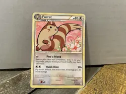 2010 Pokemon, Heartgold & Soulsilver, #21/123 Furret, Rare - Image 1