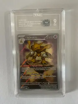 2025 Pokemon Mega Evolution Black Star Promo Alakazam #009 TAG 9 #3914 - Image 1