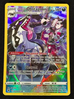 Pokemon Galarian Obstagoon TG10-/TG30 Ultra Rare Holo (NM) - Image 1