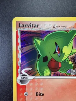 2005 Pokemon Larvitar EX Delta Species 73/113 Reverse Holo Stamped - Image 2