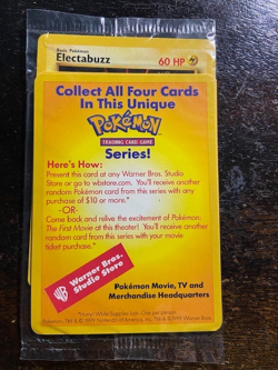 🔥 ELECTABUZZ Black Star Promo Sealed 🔥 Pokemon The First Movie WB Warner Bros - Image 1