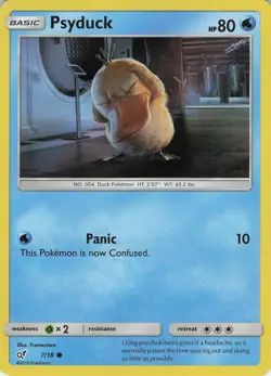 Psyduck 7/18 Common Holo Detective Pikachu NM Pokemon - Image 1