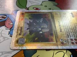 Pokemon 2002 Legendary Collection RHYDON Reverse Holo 35/110 LP/MP - Image 3