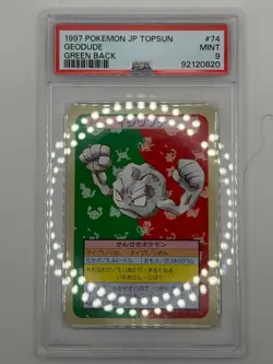 1997 Pokemon Japanese Topsun Geodude Green Back #74 PSA 9 #74 MINT - Image 1