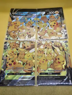 Pikachu V Union Set Of 4 SWSH139 SWSH140 SWSH141 SWSH142 Pokemon - Image 1