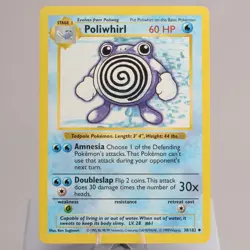 Pokemon TCG - Poliwhirl 38/102 Base Set Uncommon Shadowless WOTC 1999 - EXC/NM - Image 2