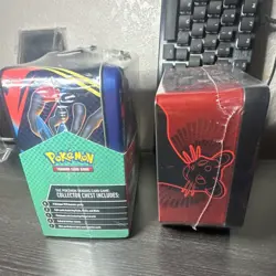 Pokemon Collector Chest lucario and Team Rocket tin Box TCG lot of 2 - Image 3