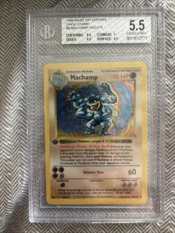 Pokemon TCG Machamp Holo Rare 1st Edition Base Set - Image 1