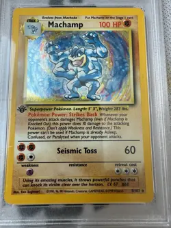 Pokemon TCG Machamp Holo 1st Edition Cosmos PSA 9 2000 Holofoil MINT CD-ROM - Image 3