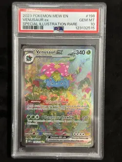 Venusaur EX 198/165 Pokemon 2023 Mew EN 151 Special Illustration Rare SIR PSA 10 - Image 1