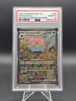 2023 POKEMON MEW EN-151 SPECIAL ILLUSTRATION RARE #198 VENUSAUR EX PSA 10 - Image 1