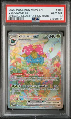 VENUSAUR EX - PSA 10 - 2023 POKEMON MEW EN-151 SPECIAL ILLUSTRATION RARE #198 - Image 1