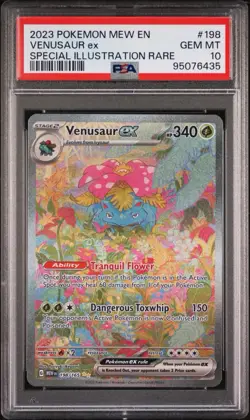 PSA 10 2023 Pokemon Mew En-151 #198 Venusaur EX Special Illustration Rare - Image 1