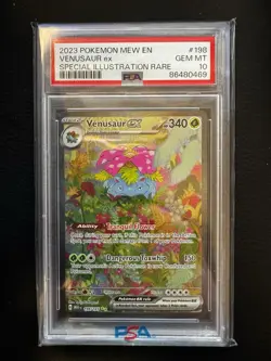 2023 Pokemon MEW 151 EN Venusaur ex Special Illustration Rare PSA 10 198/165 - Image 1