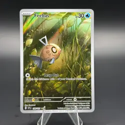 Pokemon TCG: Feebas 198/191, Illustration Rare Holo Card - Surging Sparks, NM - Image 1