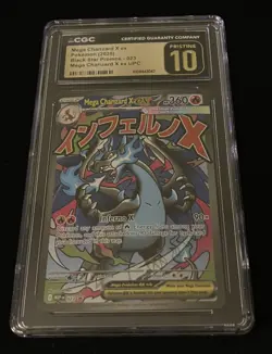 CGC 10 PRISTINE Mega Charizard X ex 023 - Black Star Promo - Charizard UPC - Image 1