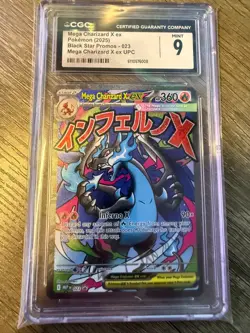 Mega Charizard X EX 023 Upc Black Star Promos Pokemon Mint CGC9 Graded - Image 1