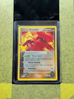 085 - Original Owner Team Magma's Groudon 25th Celebrations 9/95 Pokemon Card - Image 3