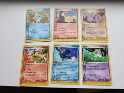 6 Ruby And Sapphire Pokemon Trading Cards - Image 1