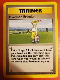 Pokemon Cards Pokemon Breeder 76/102 UNLIMITED Base Set WOTC Rare LP - Image 1