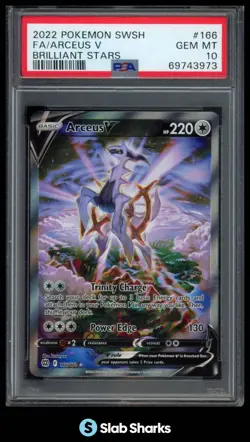 2022 POKEMON SWORD & SHIELD BRILLIANT STARS #166/172 ARCEUS V FULL ART PSA 10 - Image 1