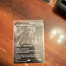 Magic: The Gathering Bloodthirsty Conqueror Black Mythic Borderless Foundations. - Image 1